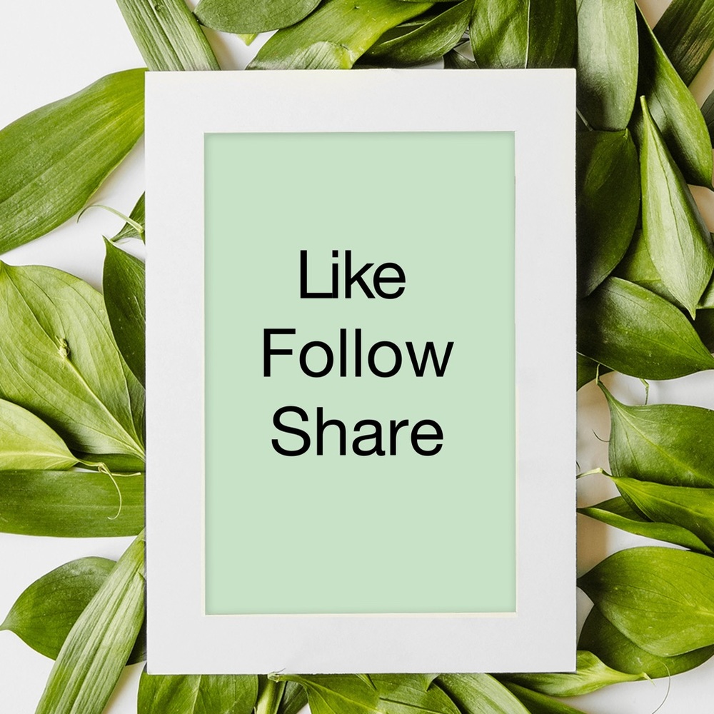 Like, follow, share